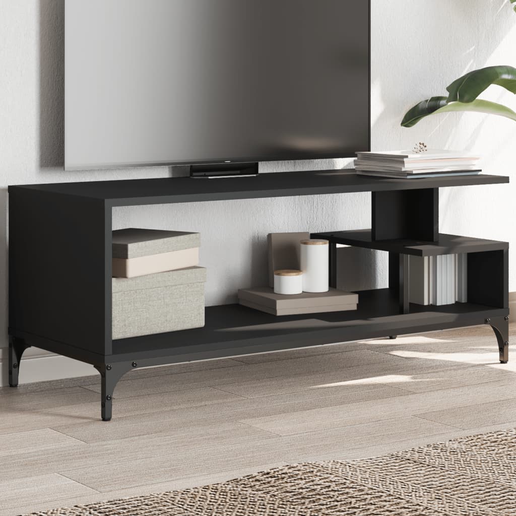 Tv Stand 40.2&quot;X15.7&quot;X16.1&quot; Engineered Wood And Powder-Coated Steel