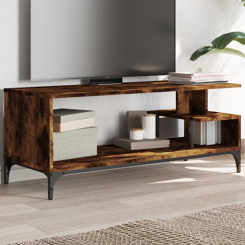 Tv Stand 40.2&quot;X15.7&quot;X16.1&quot; Engineered Wood And Powder-Coated Steel