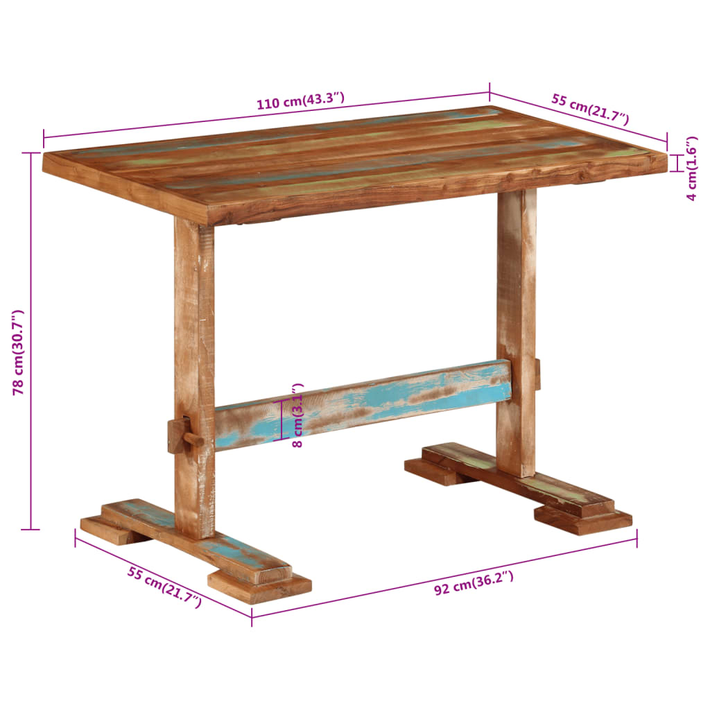 Dining Table Solid Wood Reclaimed