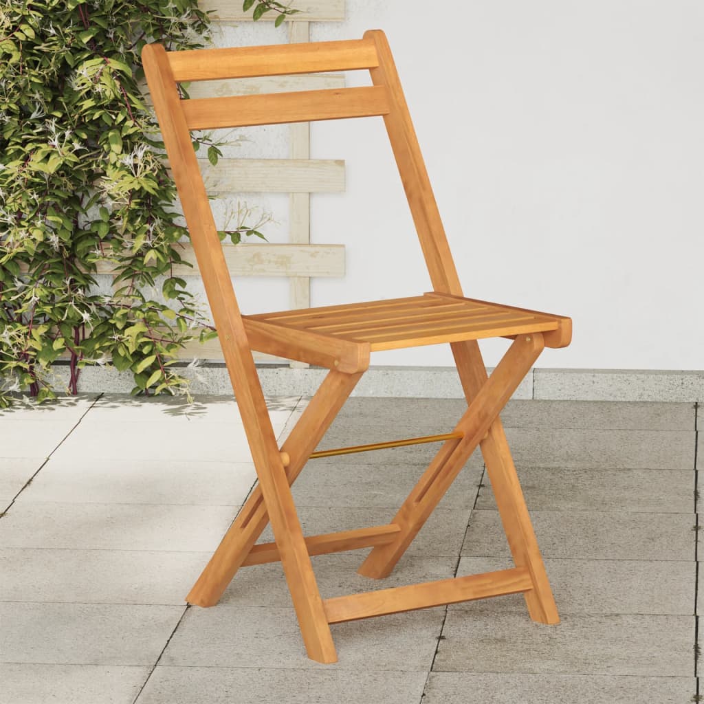 Patio Bistro Chairs 2 Pcs Solid Acacia Wood