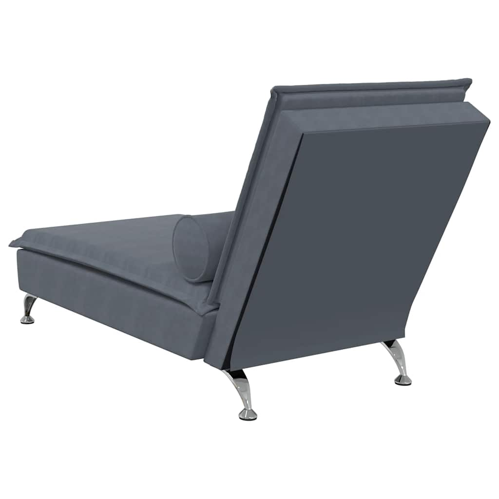 Massage Chaise Lounge With Bolster Velvet