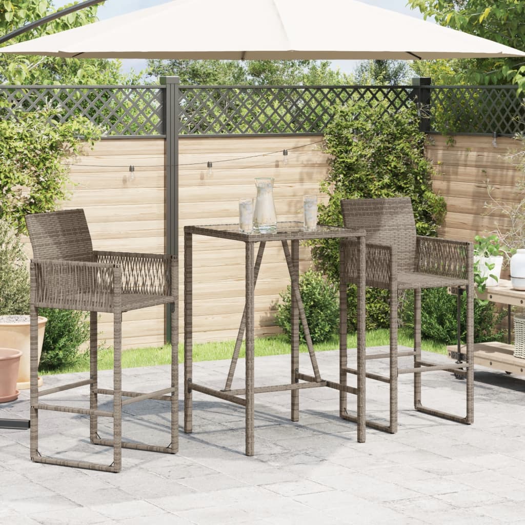 Patio Bar Table Poly Rattan