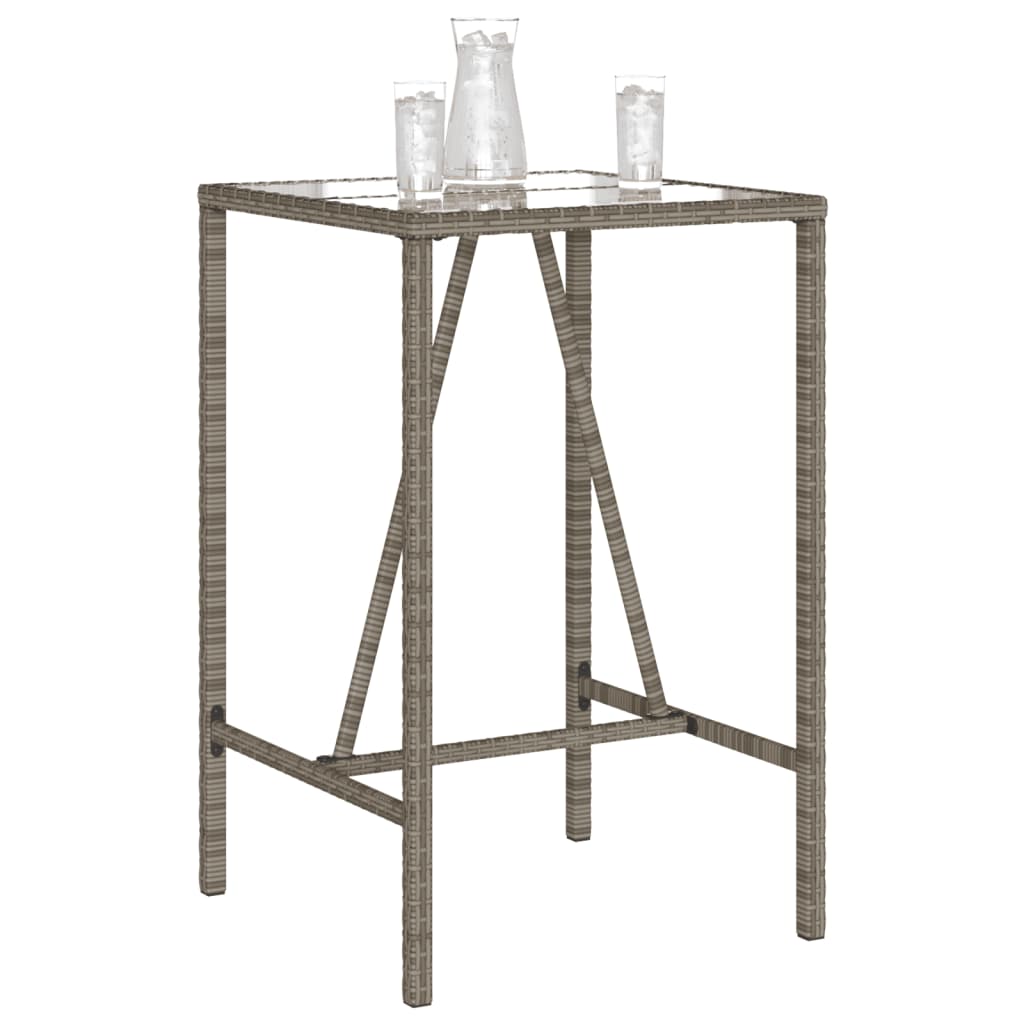 Patio Bar Table Poly Rattan