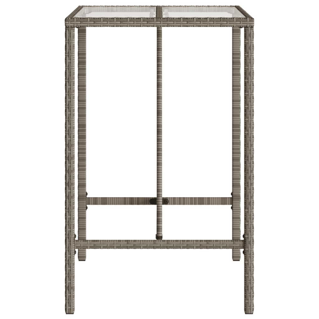 Patio Bar Table Poly Rattan