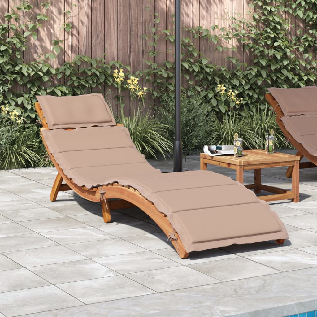 Sun Lounger Solid Acacia Wood