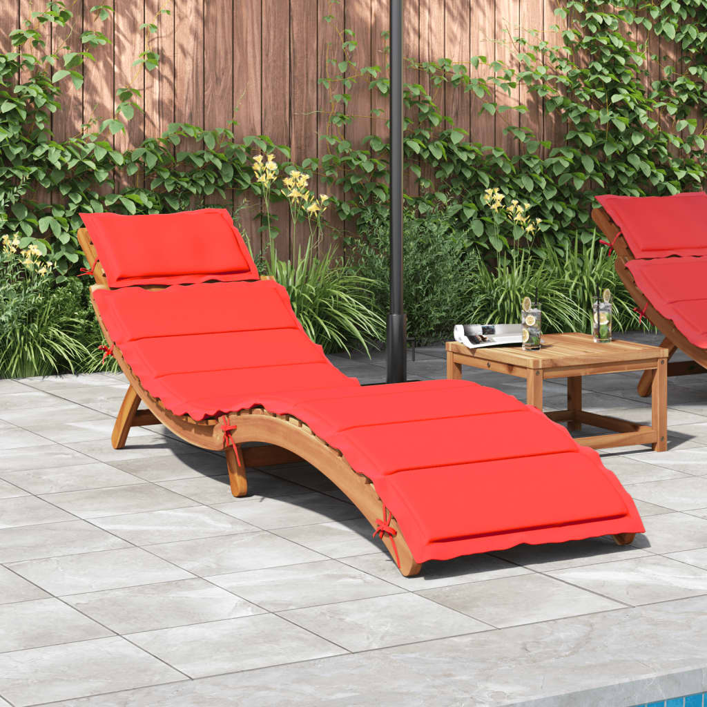 Sun Lounger Solid Acacia Wood