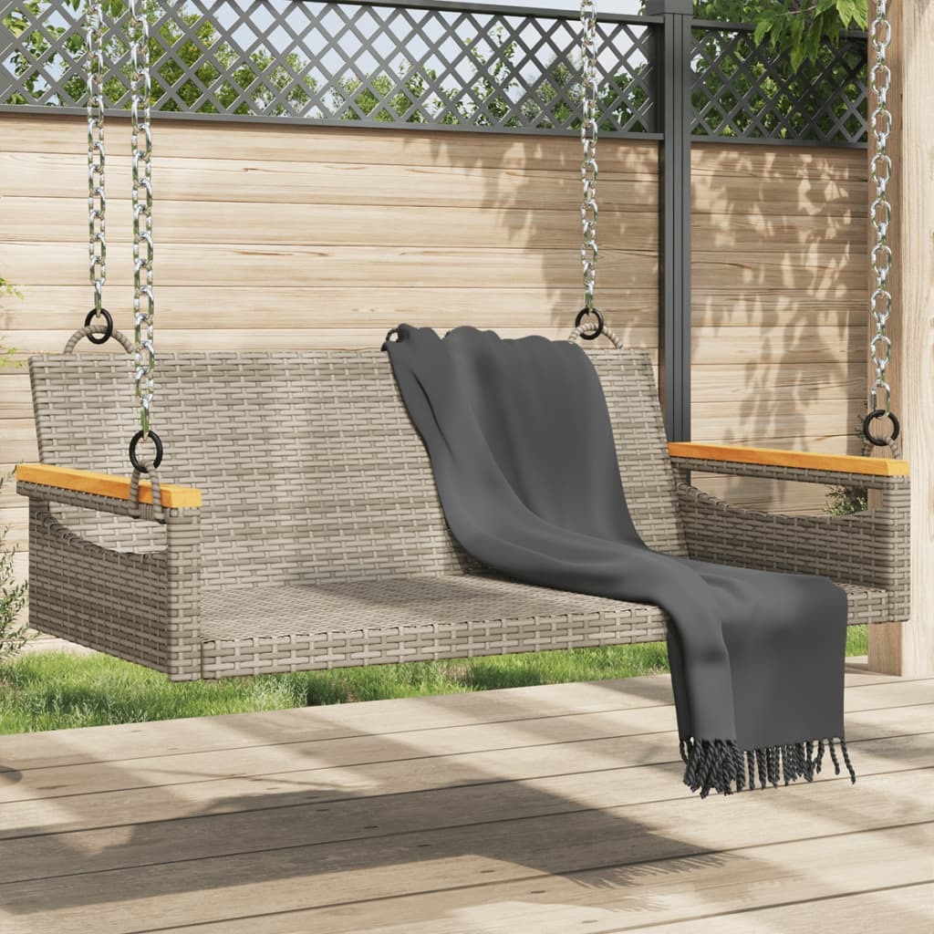 Swing Bench With Cushions 24.8&quot;X24.4&quot;X15.7&quot; Poly Rattan