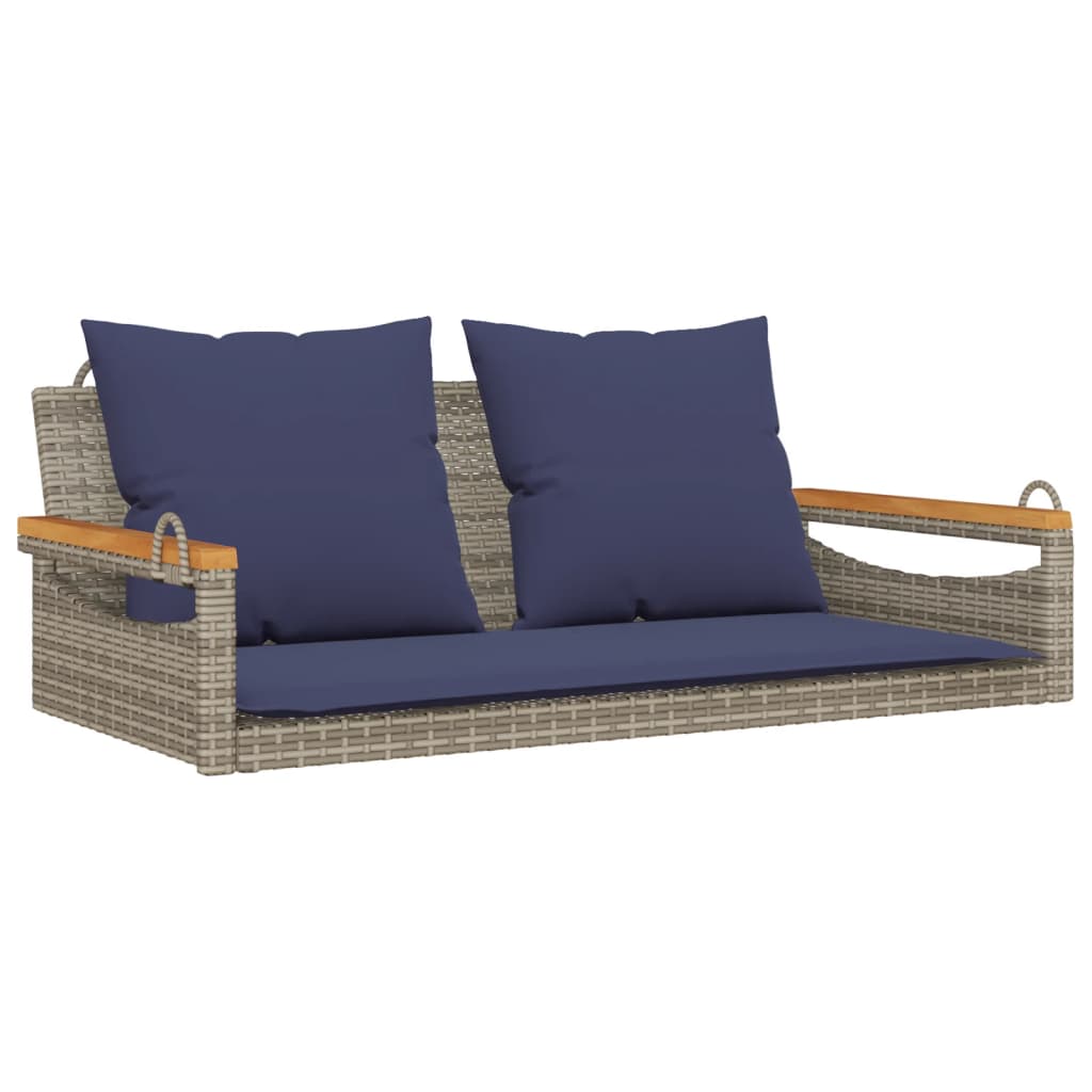 Swing Bench With Cushions Poly Rattan