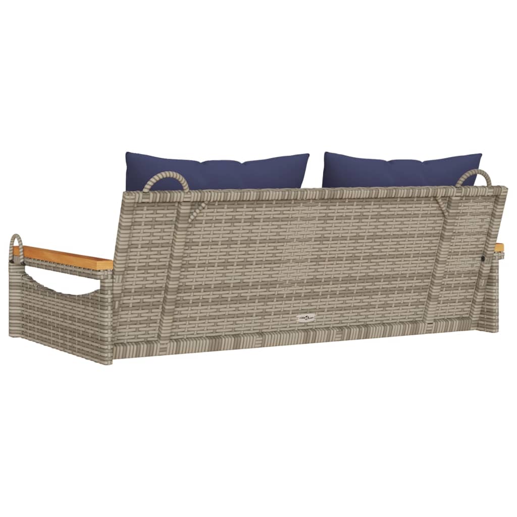 Swing Bench With Cushions Poly Rattan