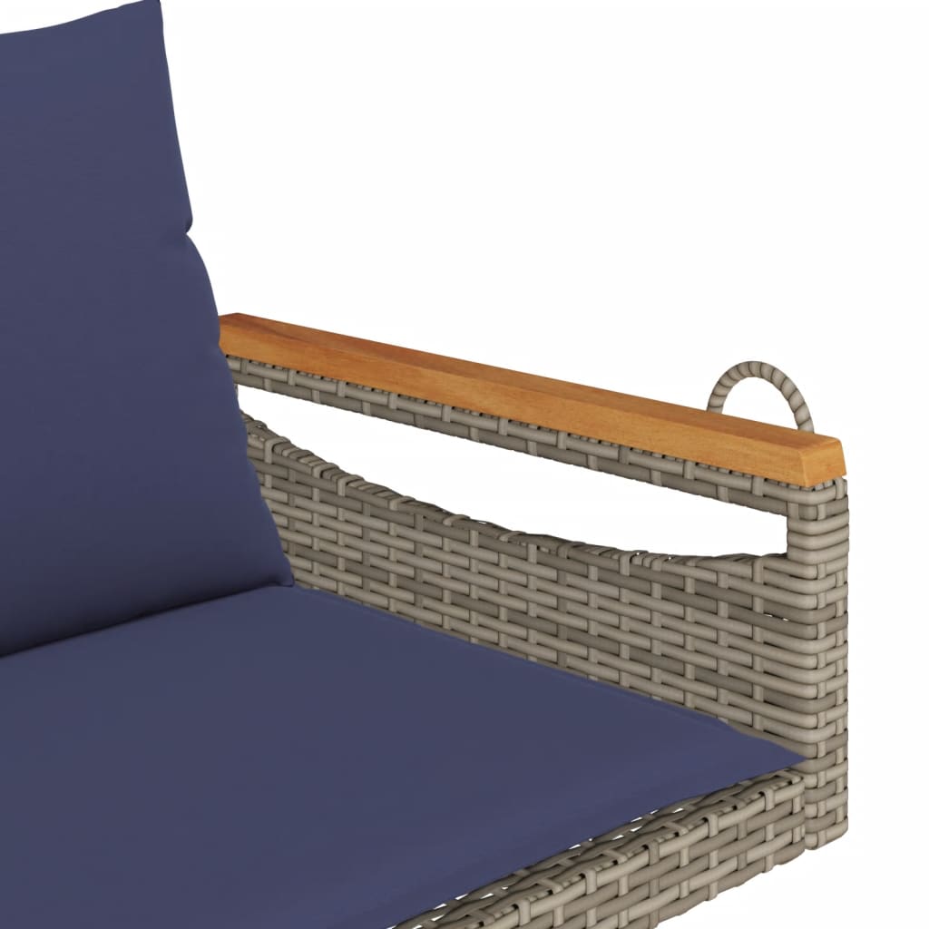 Swing Bench With Cushions Poly Rattan