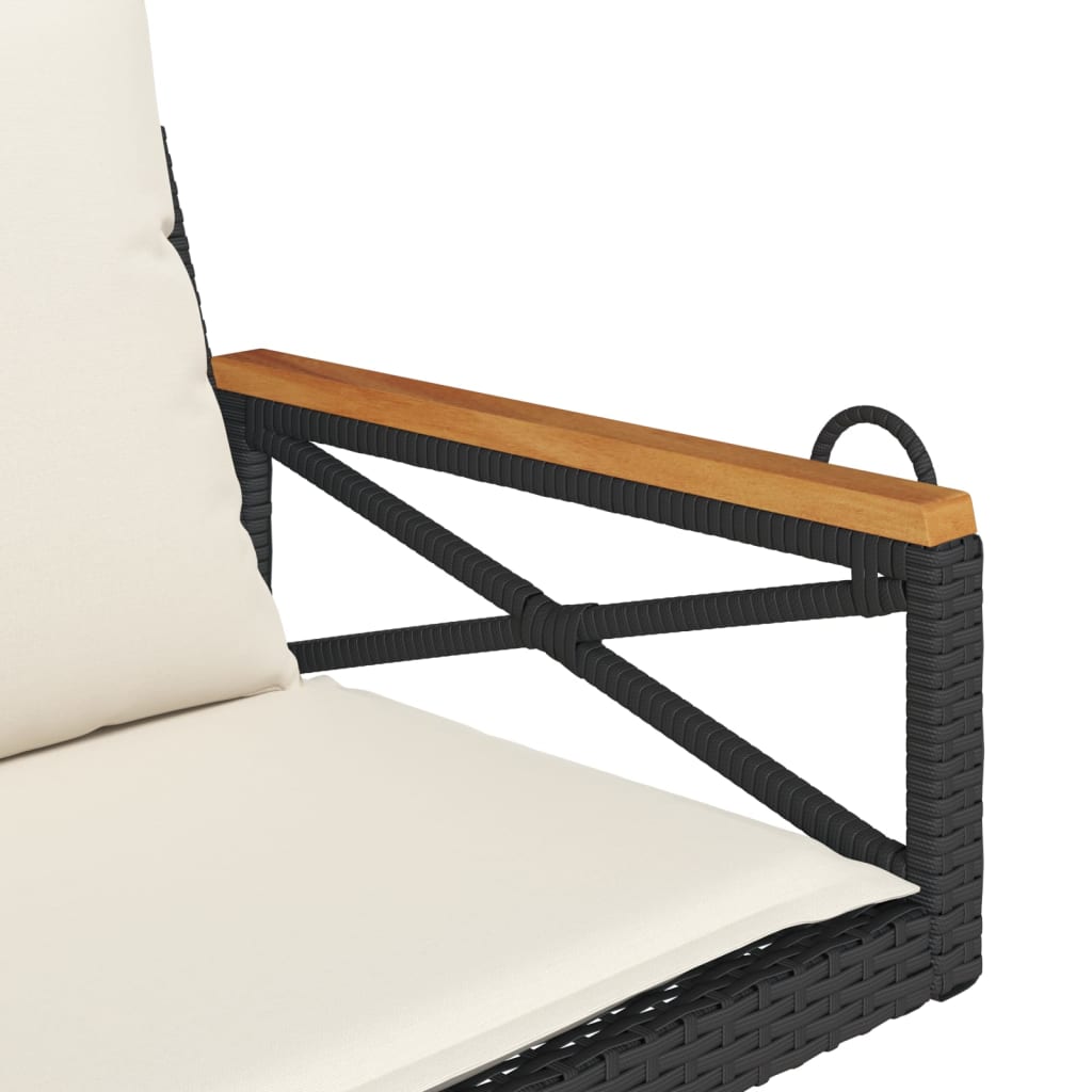 Swing Bench With Cushions 24.8&quot;X24.4&quot;X15.7&quot; Poly Rattan