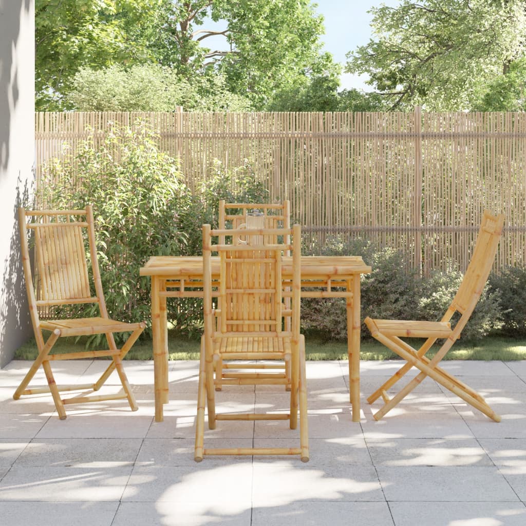 Folding Patio Chairs 2 Pcs 20.9&quot;X26&quot;X39&quot; Bamboo