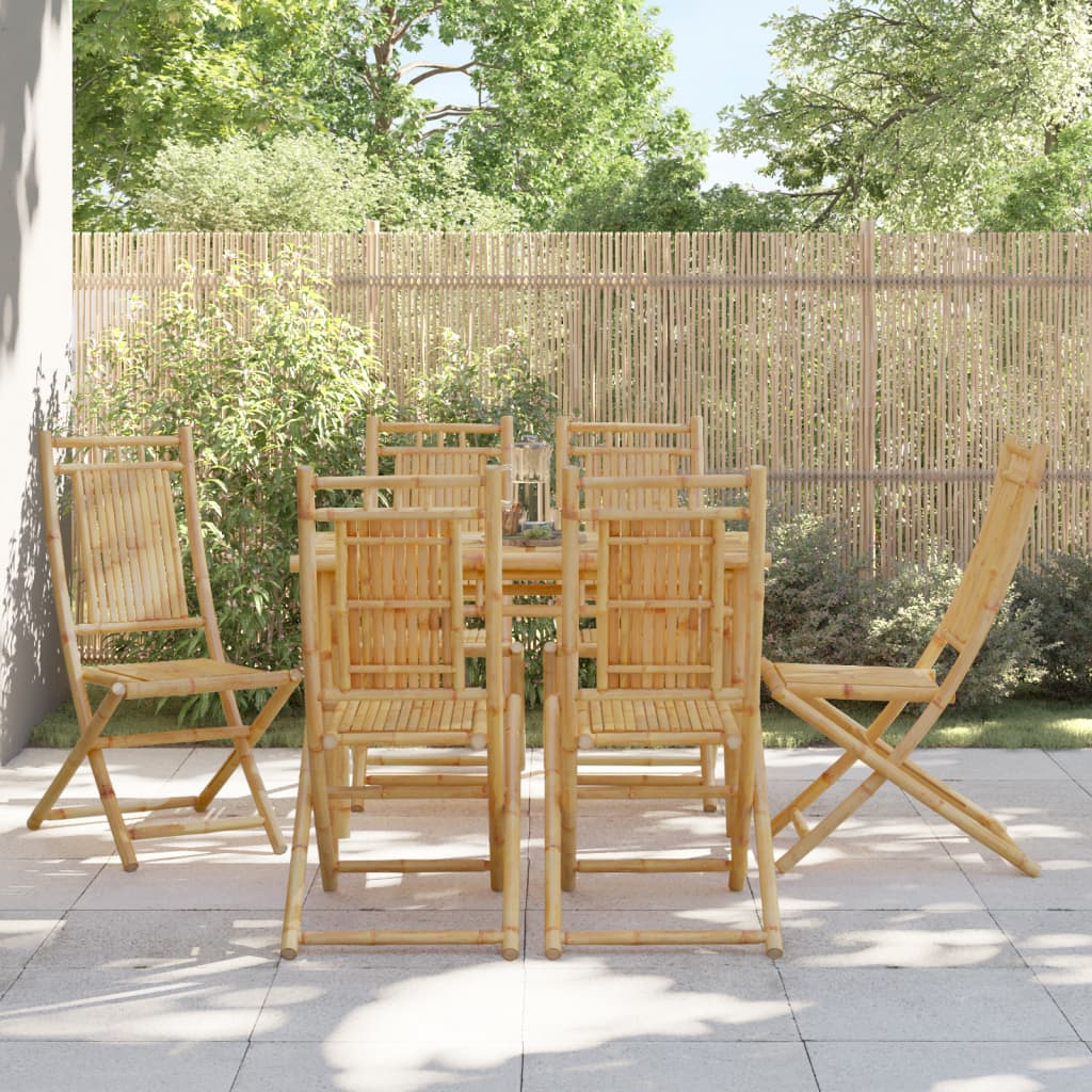 Folding Patio Chairs 2 Pcs 20.9&quot;X26&quot;X39&quot; Bamboo