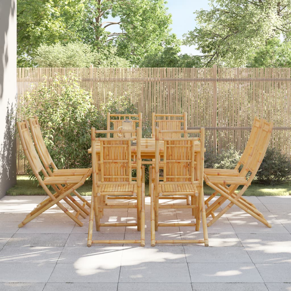 Folding Patio Chairs 2 Pcs 20.9&quot;X26&quot;X39&quot; Bamboo