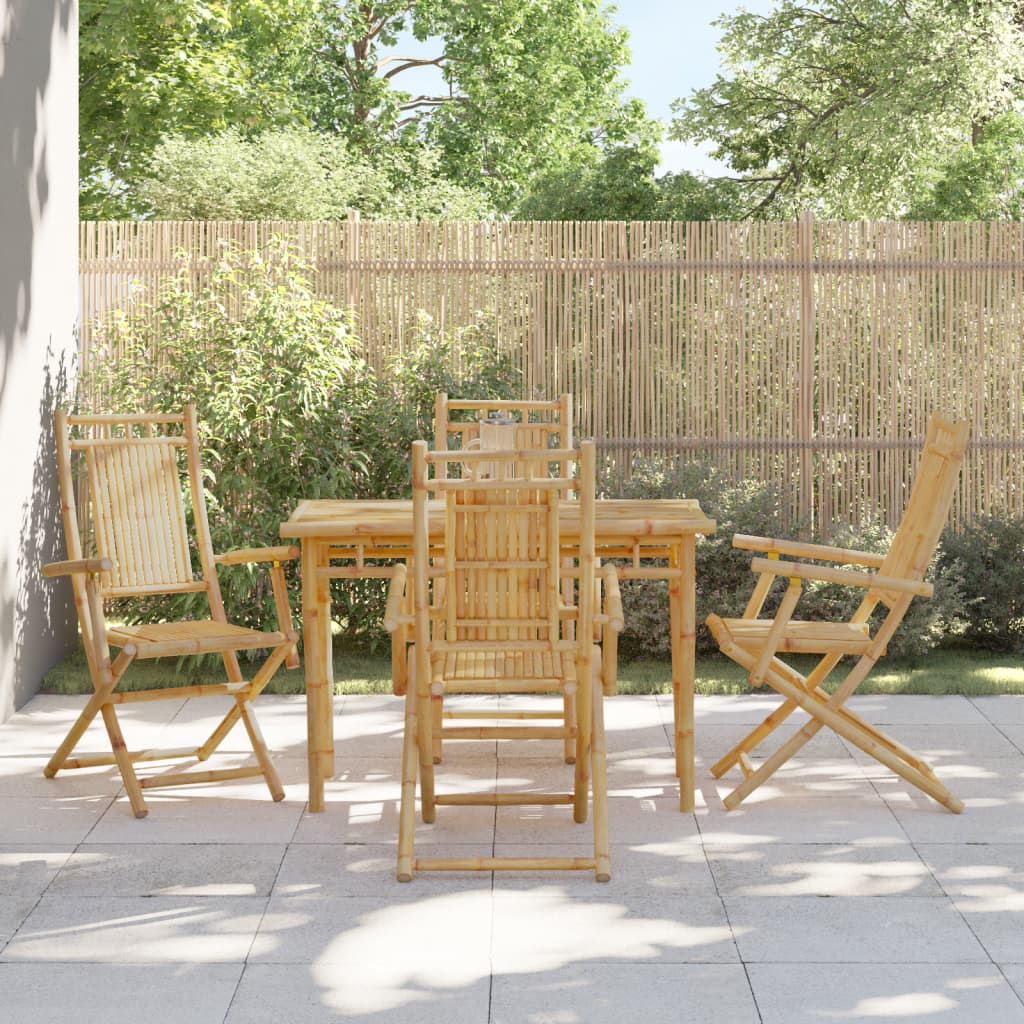 Folding Patio Chairs 2 Pcs 20.9&quot;X26&quot;X39&quot; Bamboo