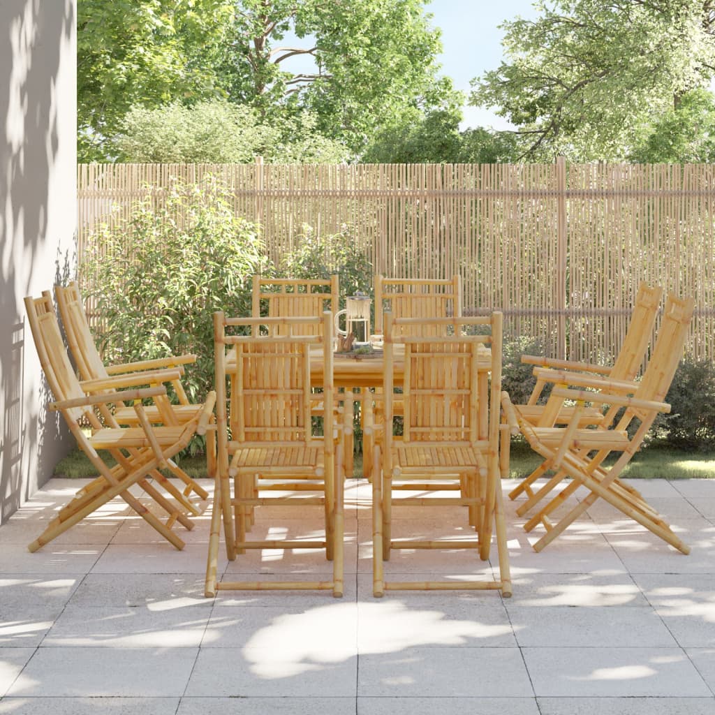 Folding Patio Chairs 2 Pcs 20.9&quot;X26&quot;X39&quot; Bamboo