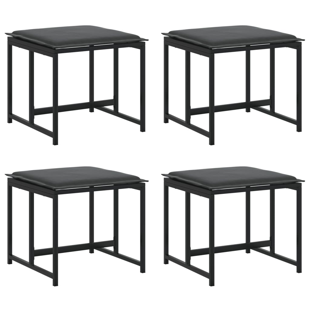 Patio Stools With Cushions 4 Pcs