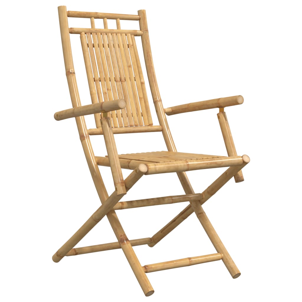 Folding Patio Chairs 2 Pcs 20.9&quot;X26&quot;X39&quot; Bamboo