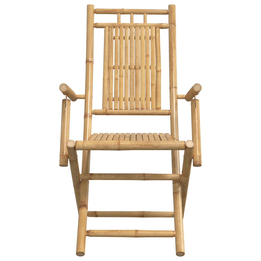 Folding Patio Chairs 2 Pcs 20.9&quot;X26&quot;X39&quot; Bamboo