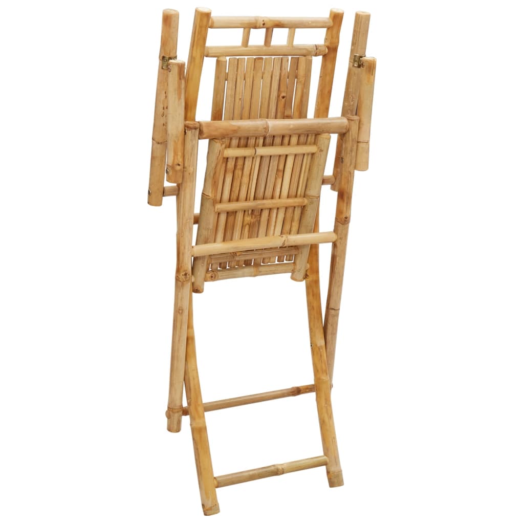 Folding Patio Chairs 2 Pcs 20.9&quot;X26&quot;X39&quot; Bamboo