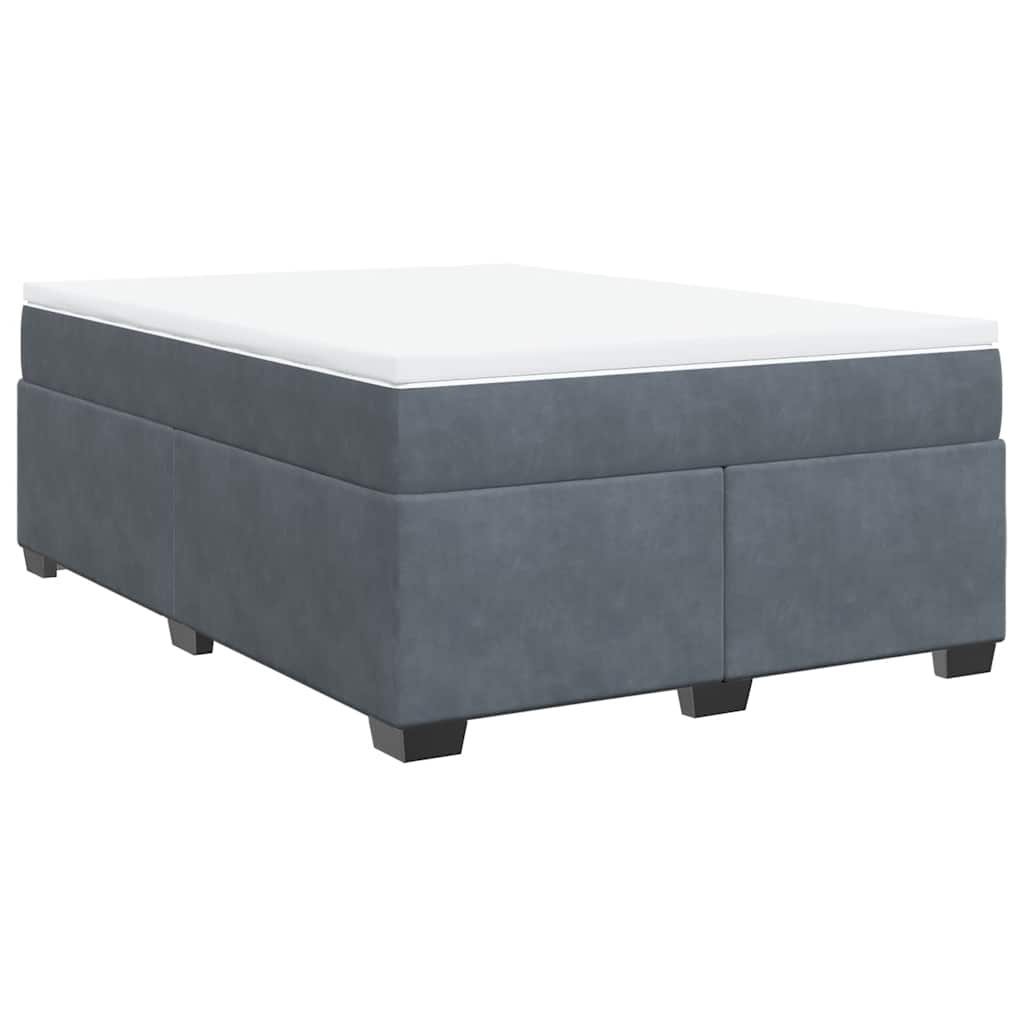 Box Spring Bed With Mattress Velvet