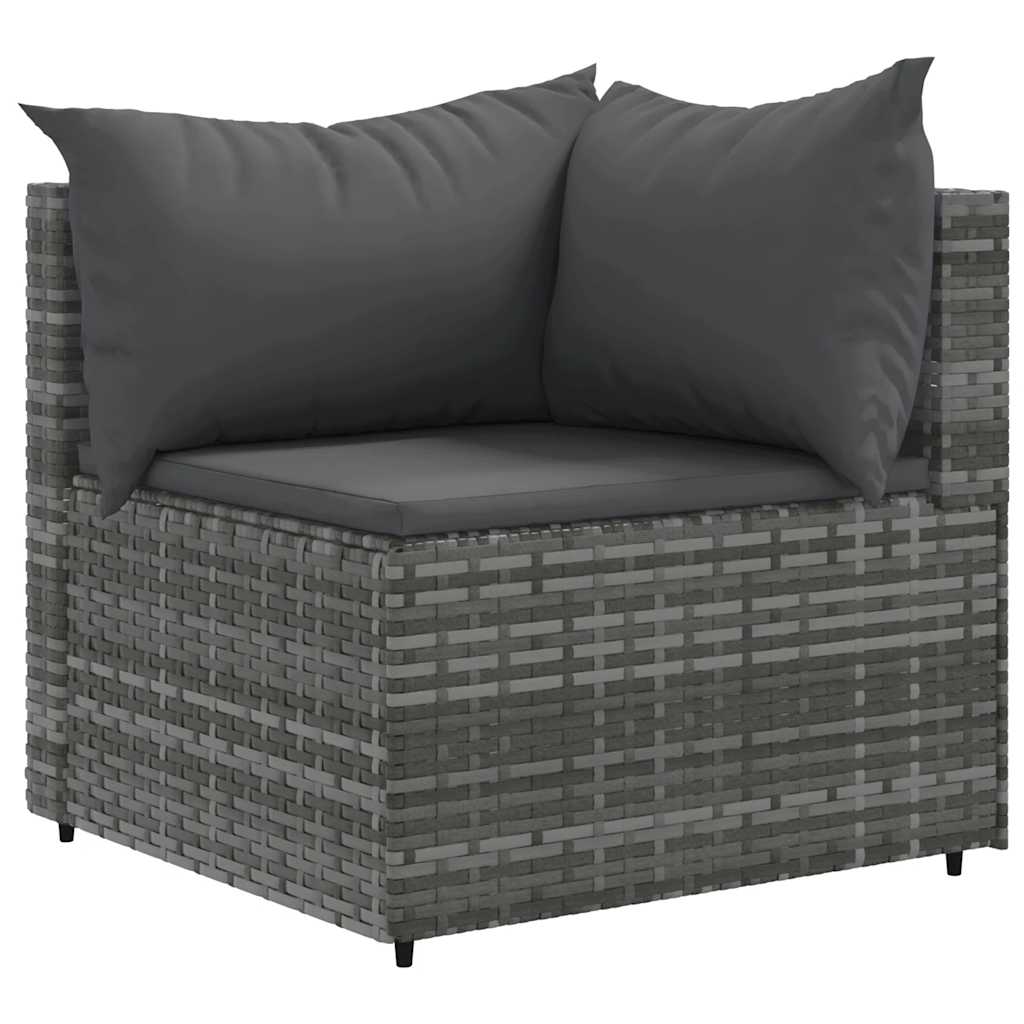 6 Piece Patio Lounge Set With Cushions Poly Rattan