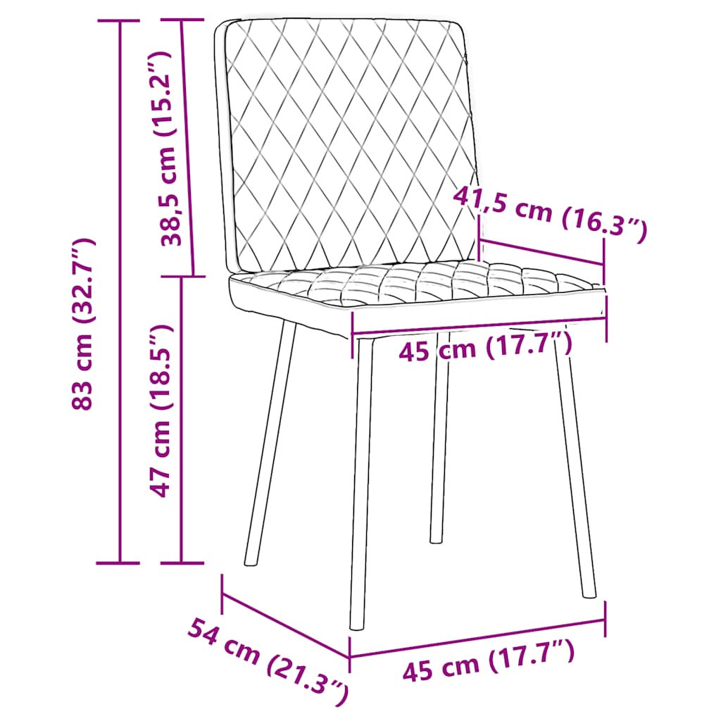 Dining Chairs 2 Pcs Faux Leather