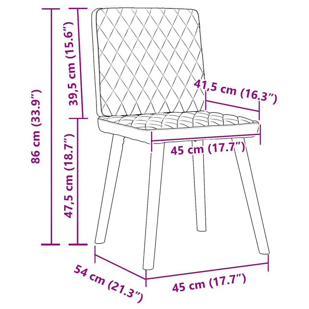 Dining Chairs 2 Pcs Fabric