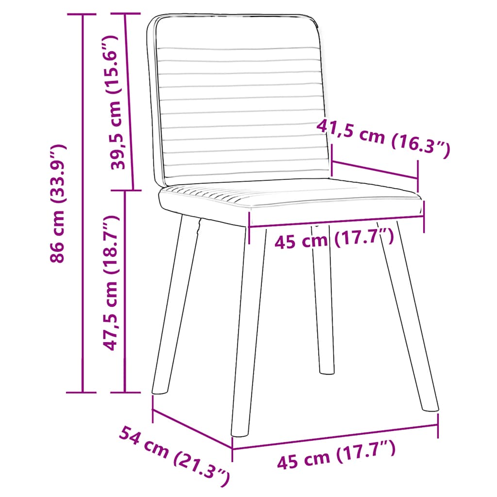 Dining Chairs 2 Pcs Fabric