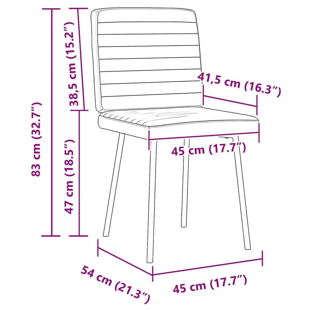 Dining Chairs 2 Pcs Faux Leather