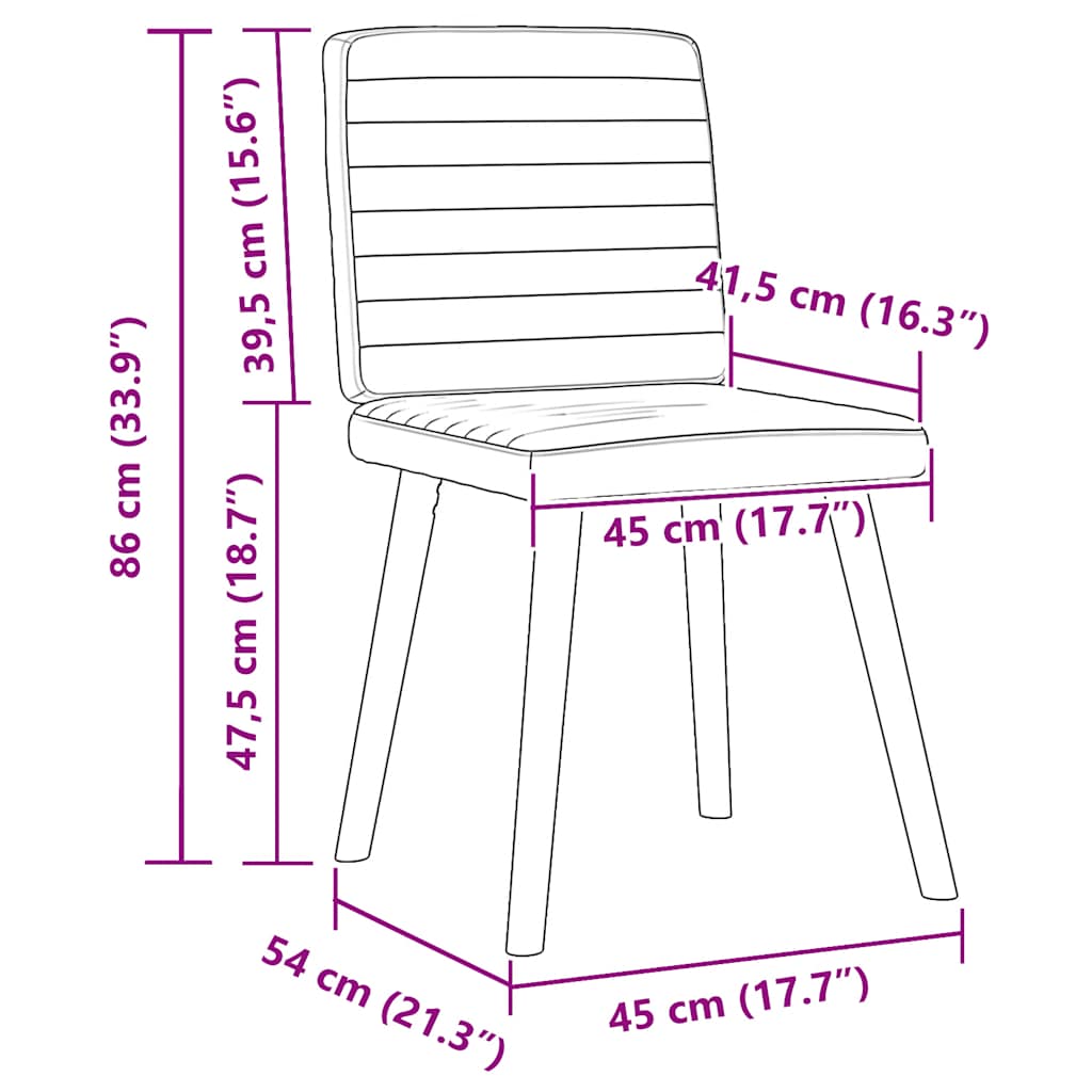 Dining Chairs 2 Pcs Fabric