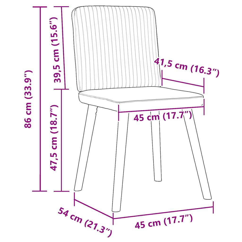 Dining Chairs 2 Pcs Fabric