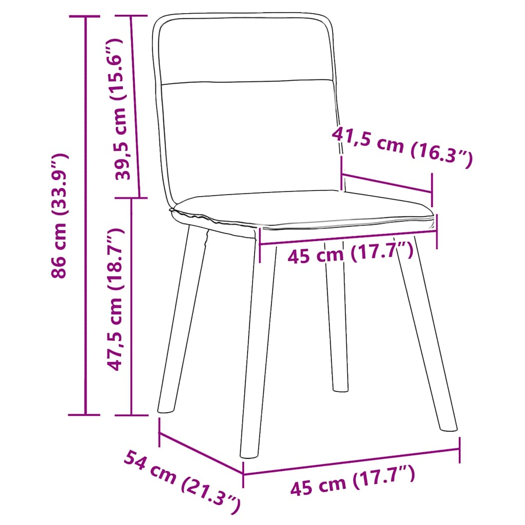 Dining Chairs 2 Pcs Fabric