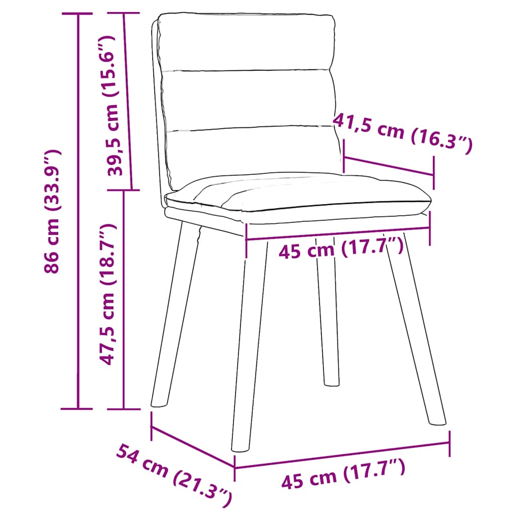 Dining Chairs 2 Pcs Fabric