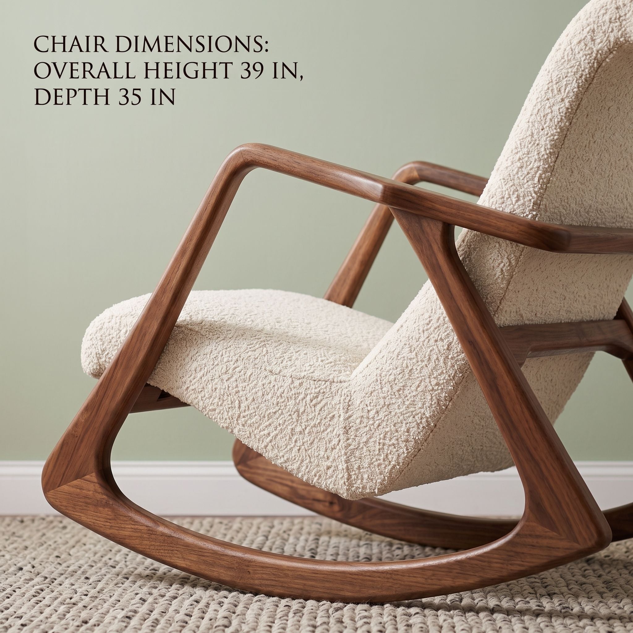 Angular Rocking Chair with Ottoman