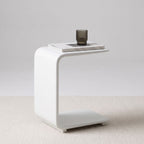 Walnut C-Table Side Table