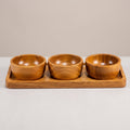 Set of 3 bowls with 1 tray