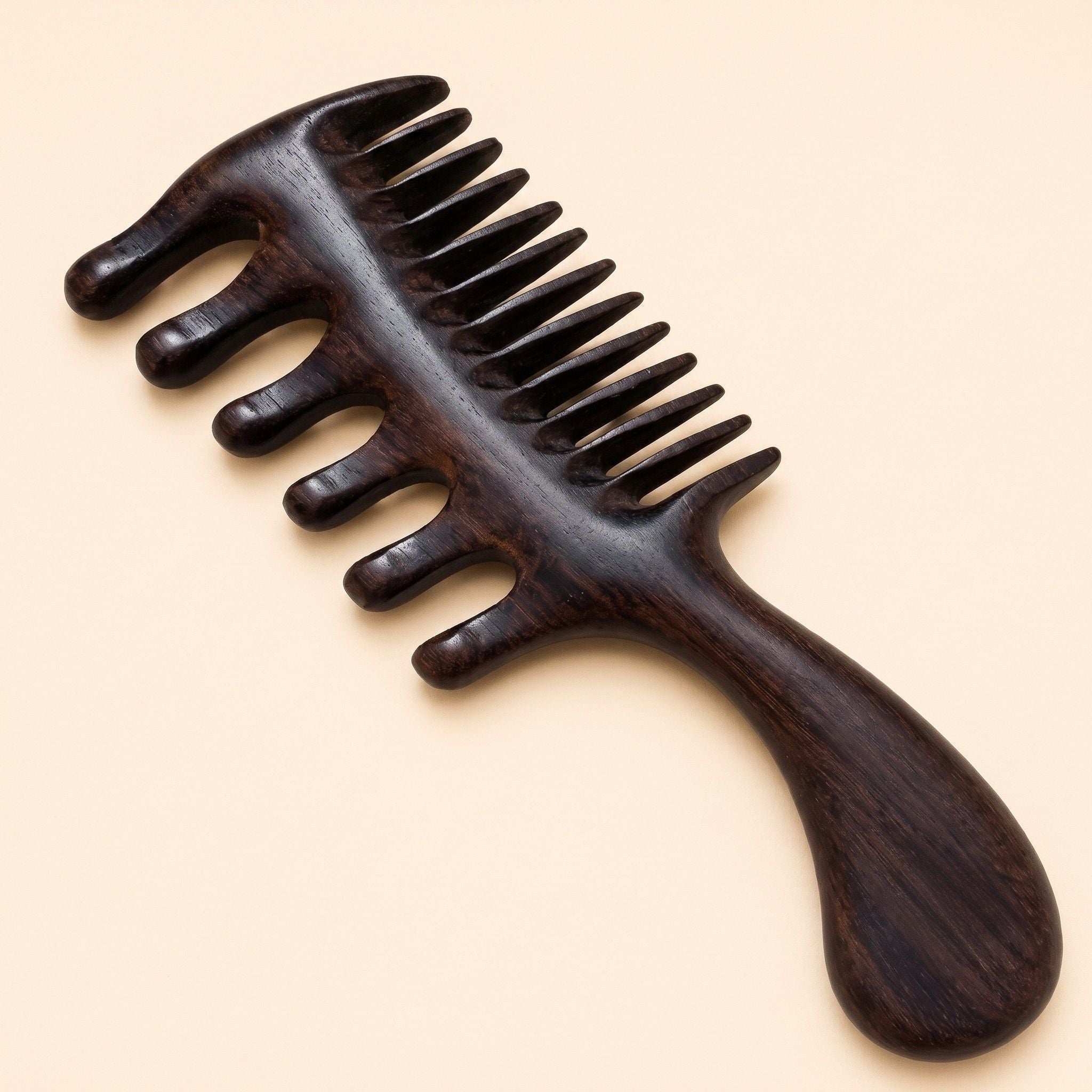 Wooden Comb & Massager