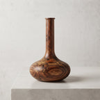 Hand-Turned Wood Genie Bottle Vase