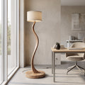 S-Shape Wood Floor Lamp