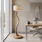 S-Shape Wood Floor Lamp