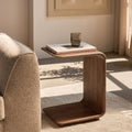 Walnut C-Table Side Table