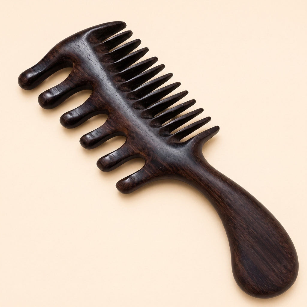 Wooden Comb and Scalp Massager