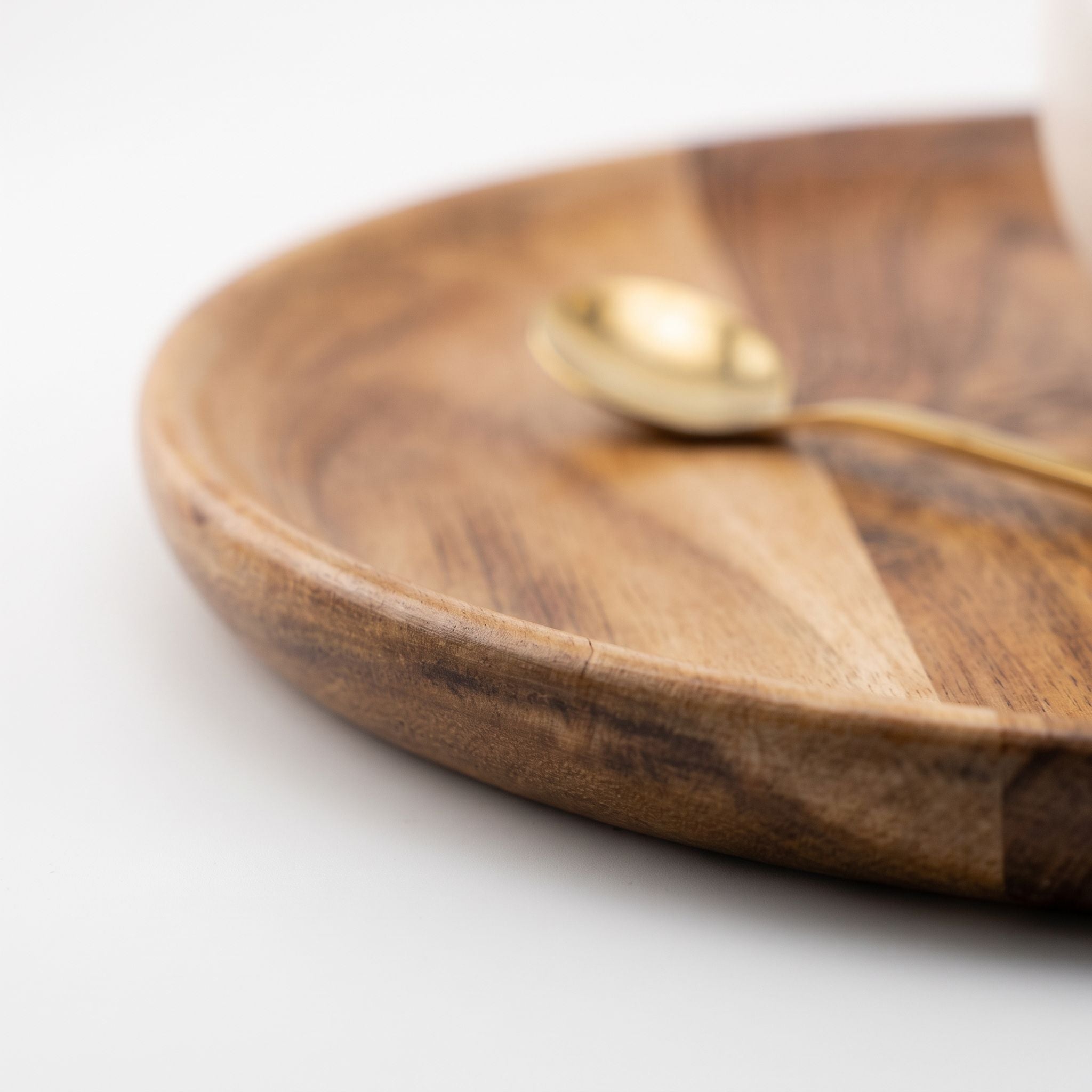 Round Wooden Serving Tray 12 Inch