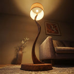 S-Shape Wood Floor Lamp