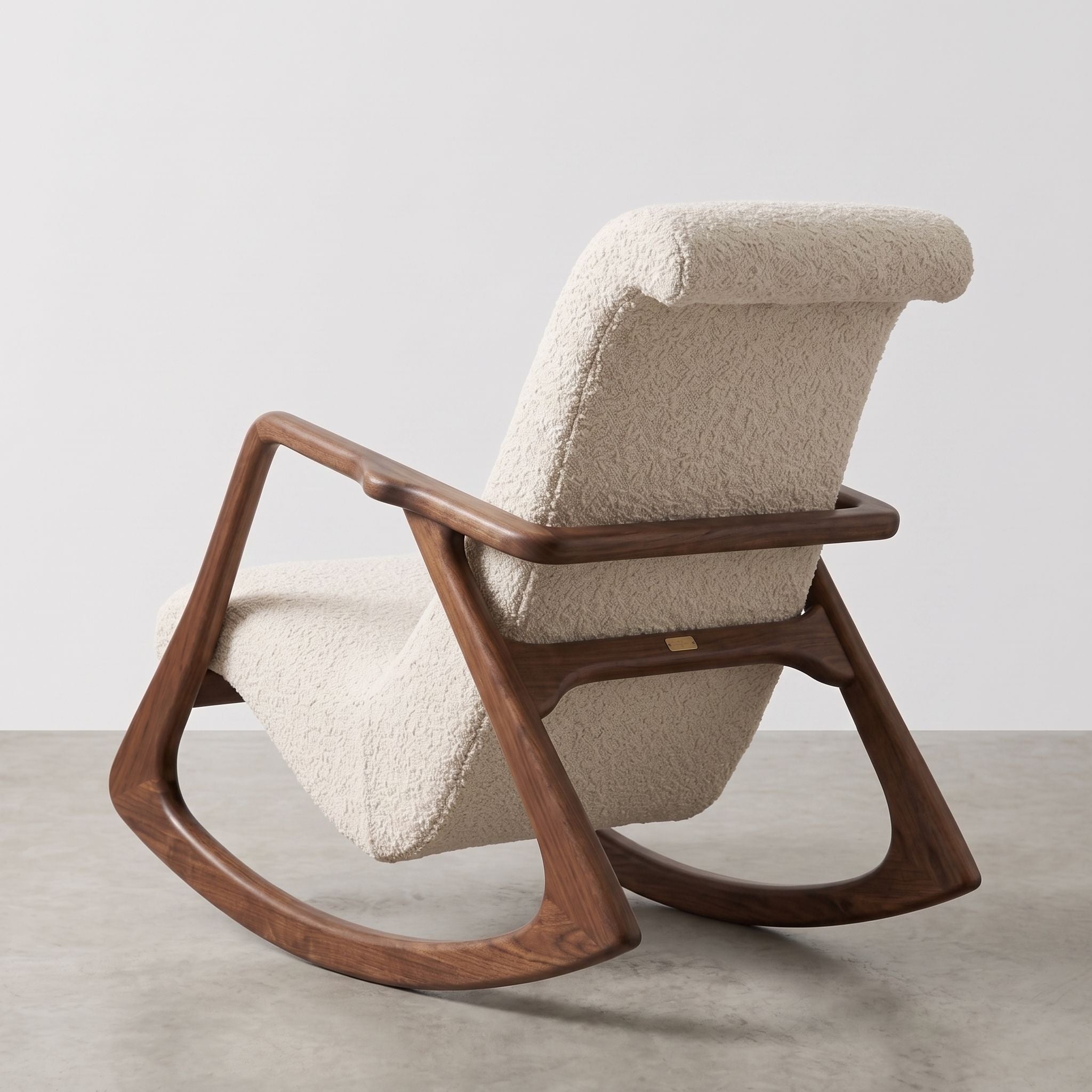 Angular Rocking Chair with Ottoman