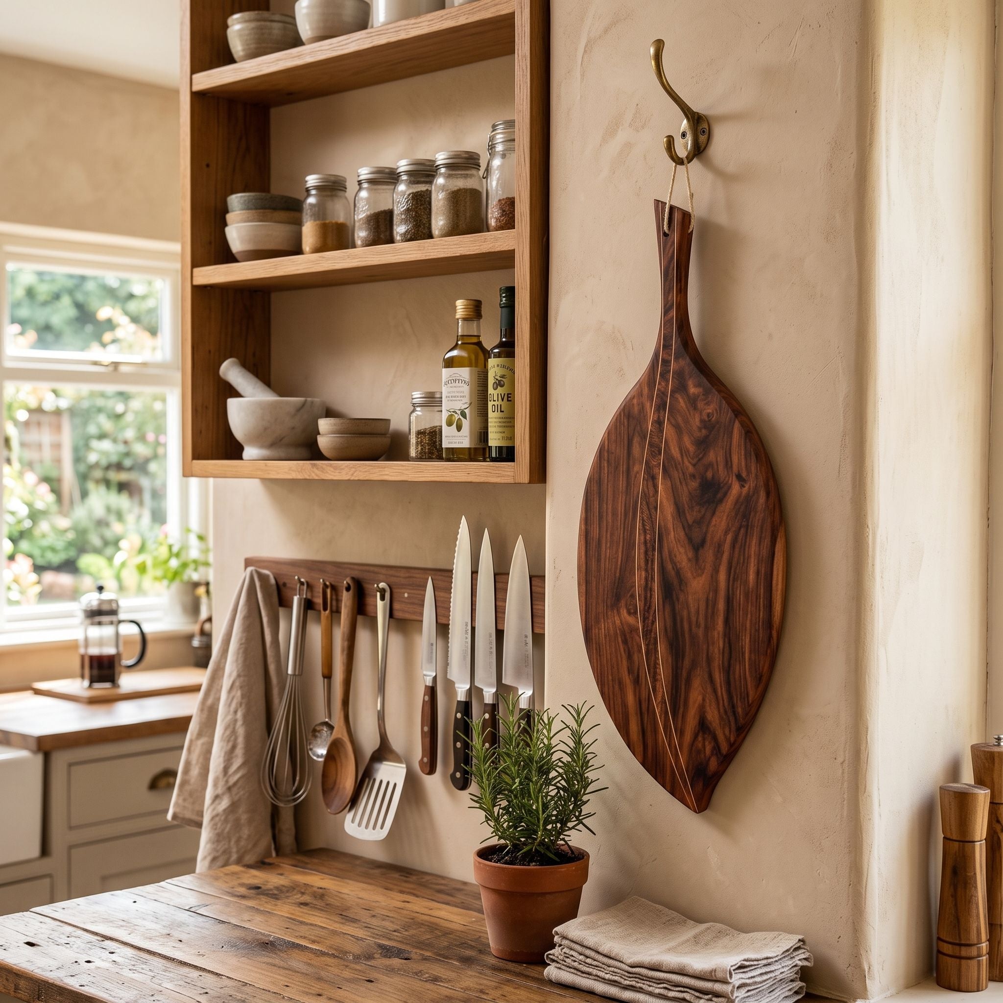 Leaf Shape Wooden Cutting Board