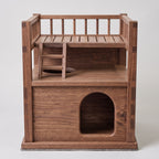 Two-Story Wooden Cat House