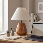 Sculptural Burl Wood Table Lamp