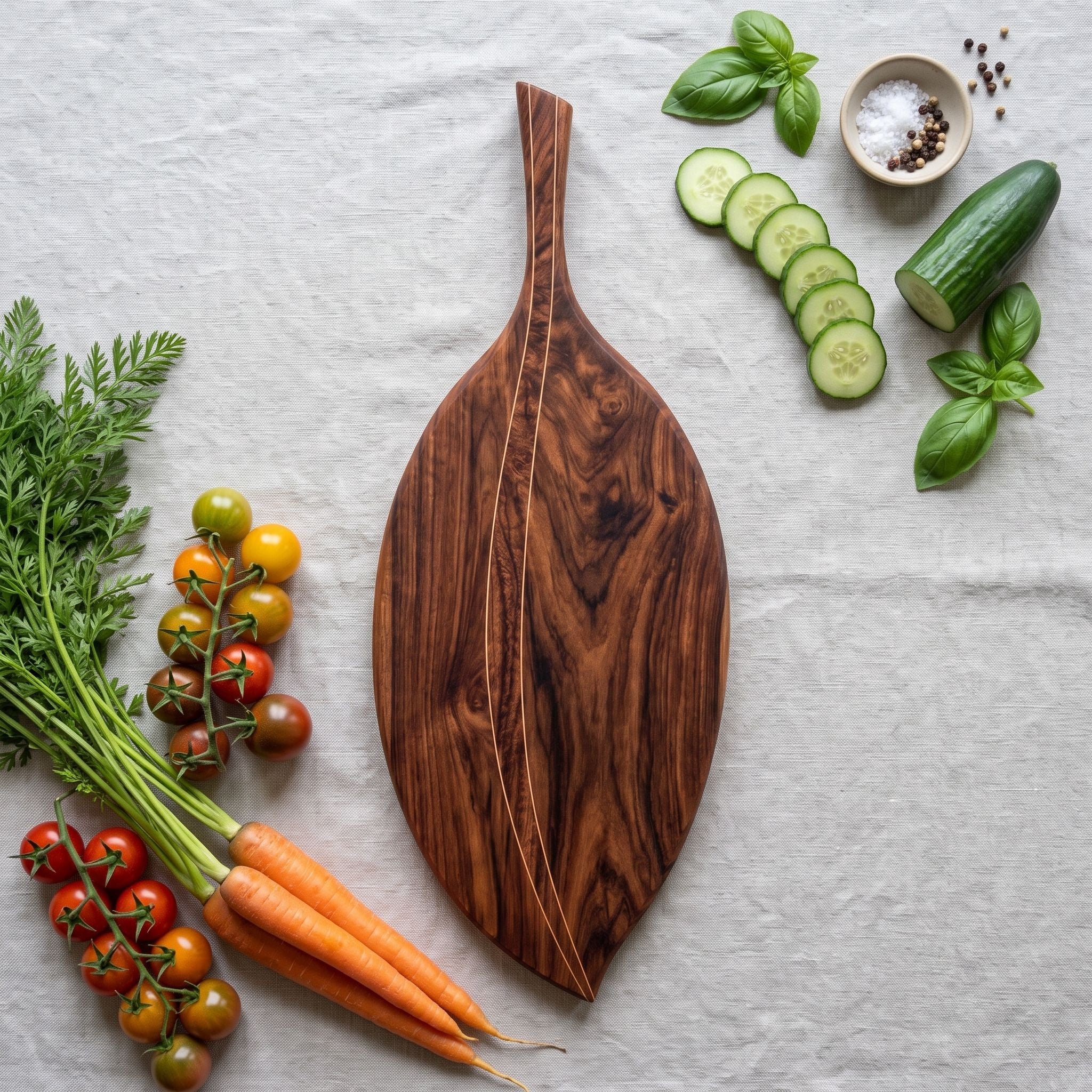 Leaf Shape Wooden Cutting Board